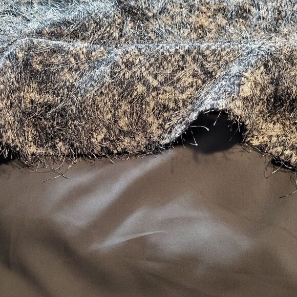 NEW Banana Republic X-Large Eyelash Tunic Blouse Fuzzy Gray Black Animal Print - Picture 10 of 13